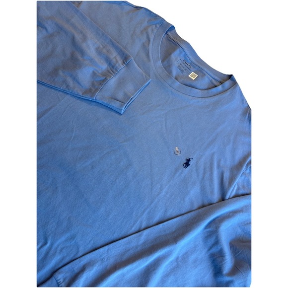 Polo Ralph Lauren Big & Tall Blue Long Sleeve T Shirt 100% Cotton Men's 3XB